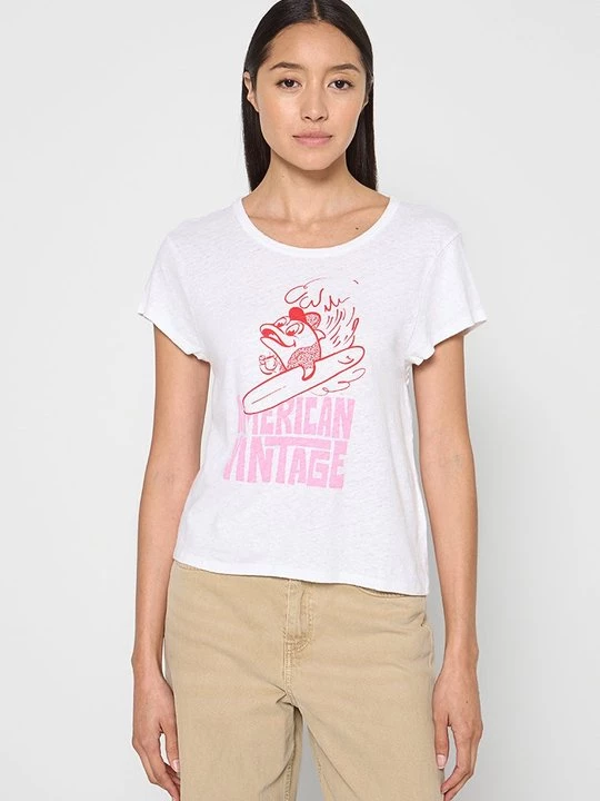 Foto van product T-shirt print American Vintage wit