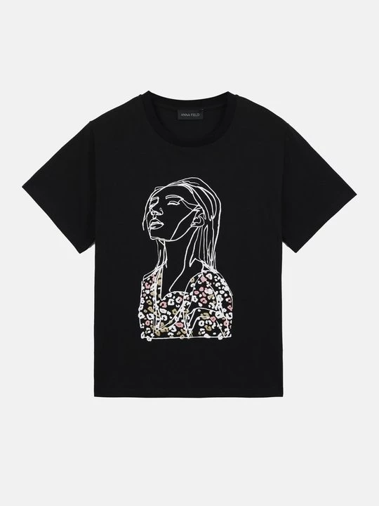 Foto van product T-shirt print Anna Field By Zalando zwart