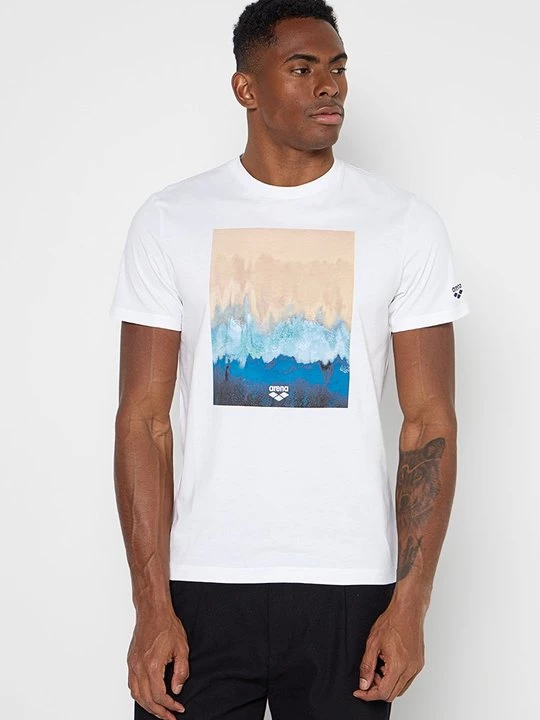 Foto van product T-shirt print Arena wit