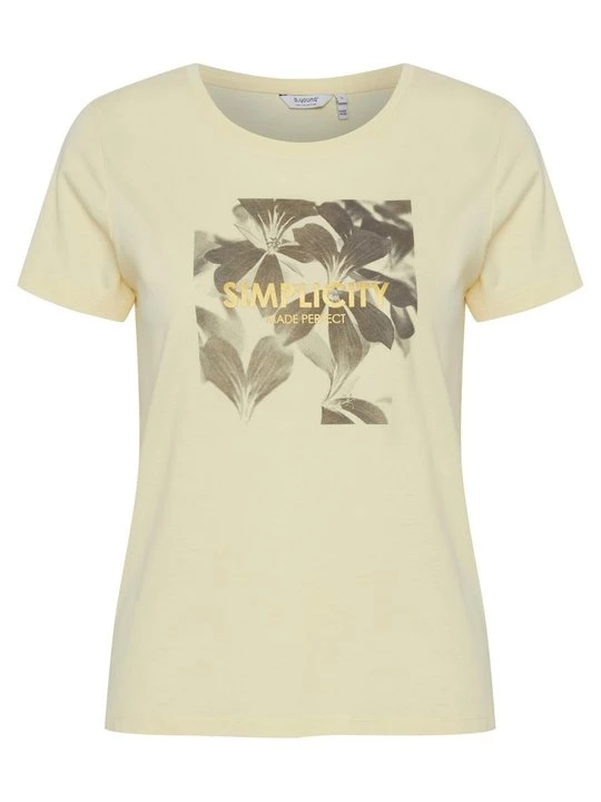 Foto van product T-shirt print B.Young geel