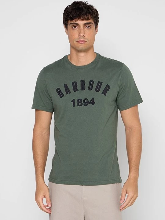 Foto van product T-shirt print Barbour groen