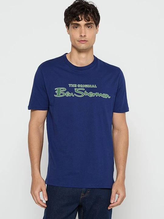 Foto van product T-shirt print Ben Sherman donkerblauw