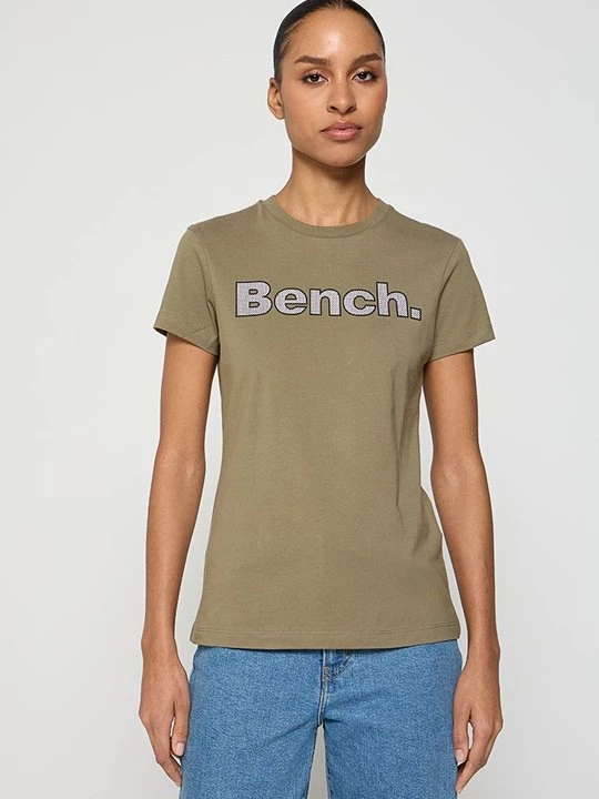 Foto van product T-shirt print Bench kaki