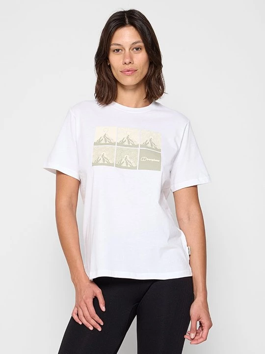 Foto van product T-shirt print Berghaus wit