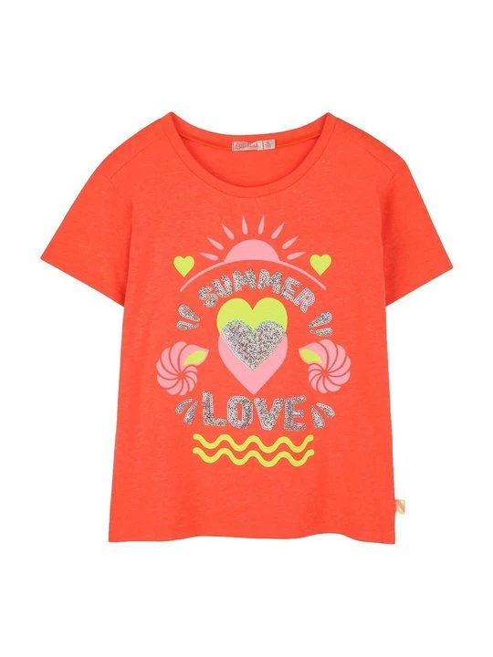 Foto van product T-shirt print Billieblush koraalrood