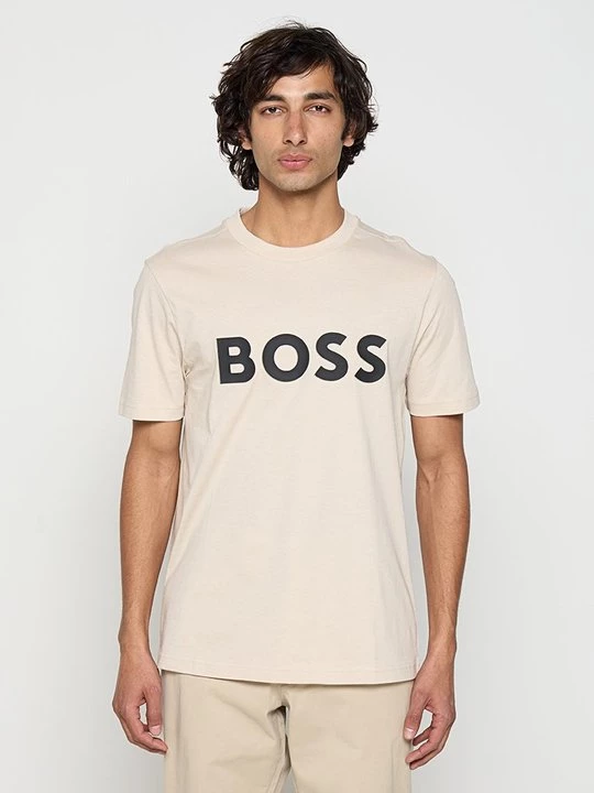 Foto van product T-shirt print Boss beżowy