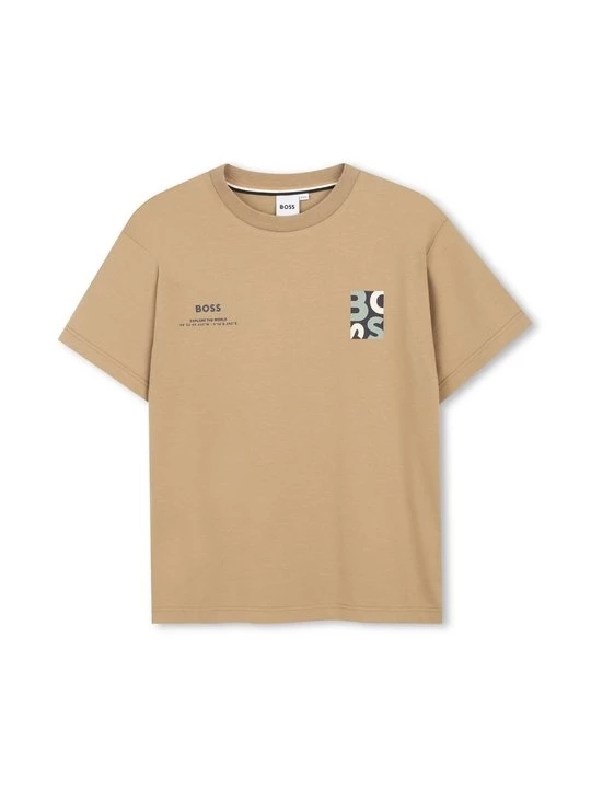 Foto van product T-shirt print Boss beżowy