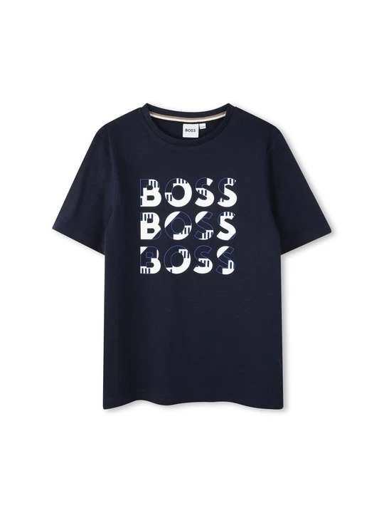 Foto van product T-shirt print Boss blauw