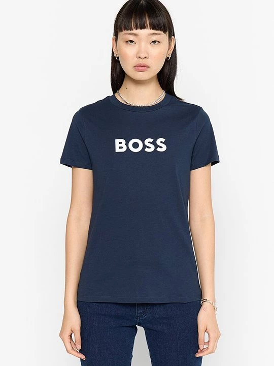 Foto van product T-shirt print Boss blauw