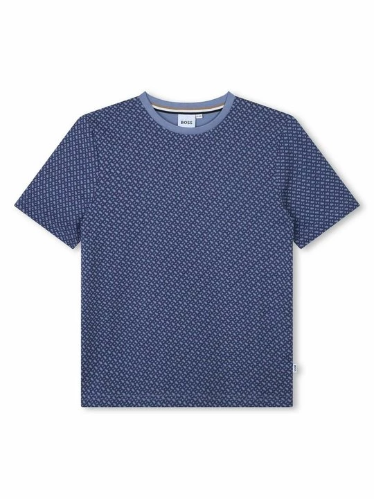 Foto van product T-shirt print Boss blauw