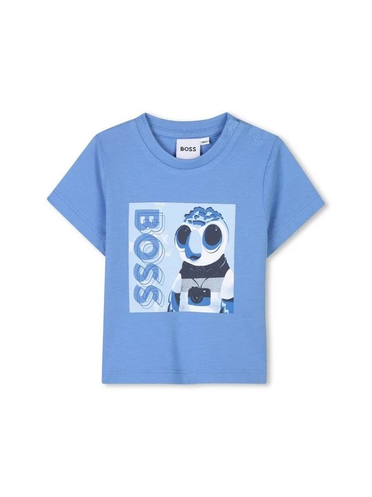 Foto van product T-shirt print Boss blauw