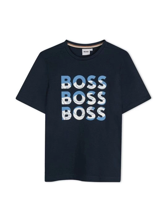 Foto van product T-shirt print Boss blauw