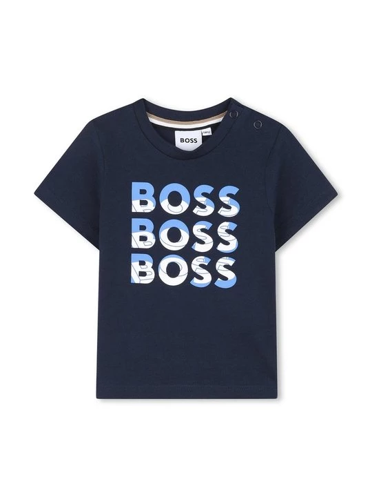 Foto van product T-shirt print Boss blauw