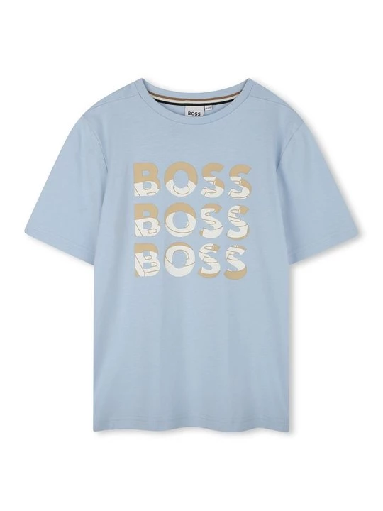 Foto van product T-shirt print Boss blauw