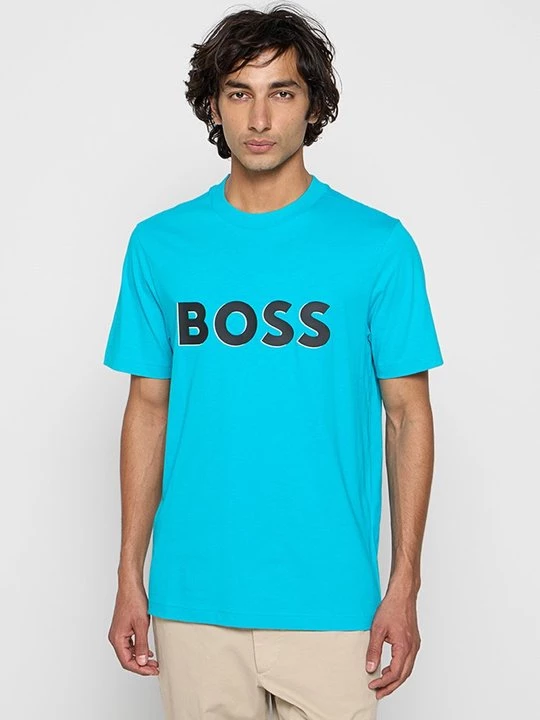 Foto van product T-shirt print Boss blauw