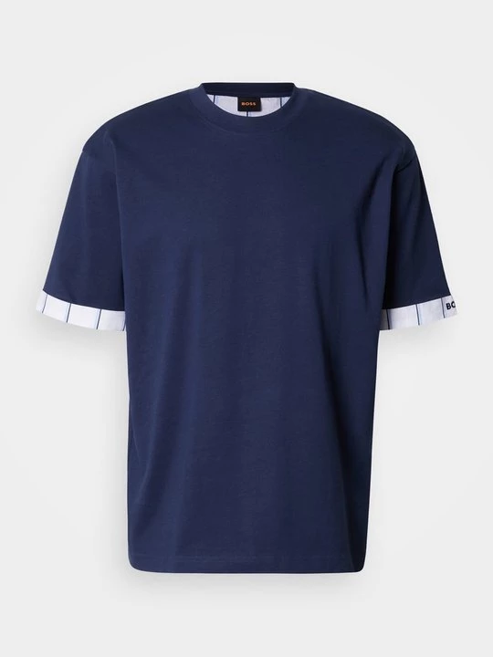 Foto van product T-shirt print Boss donkerblauw