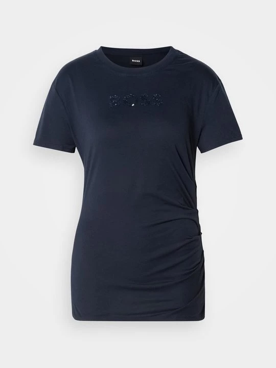 Foto van product T-shirt print Boss donkerblauw