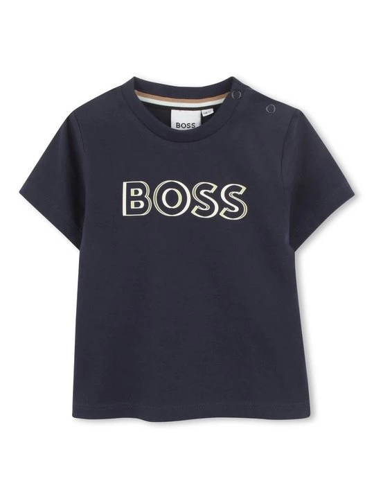 Foto van product T-shirt print Boss donkerblauw