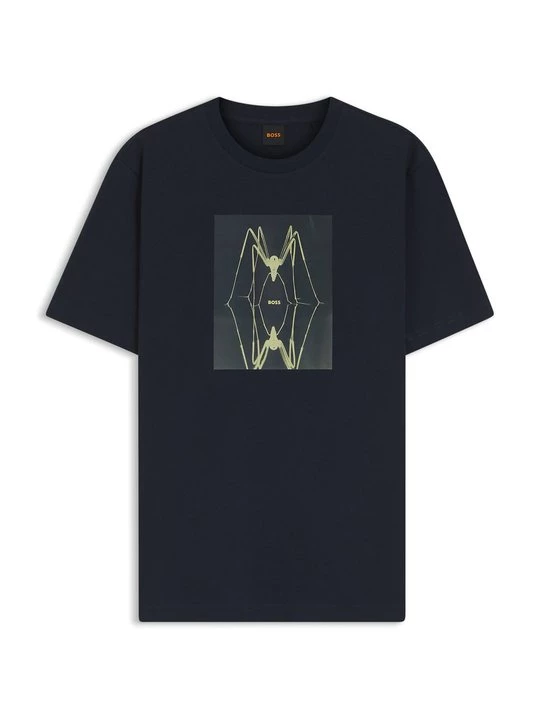 Foto van product T-shirt print Boss donkerblauw