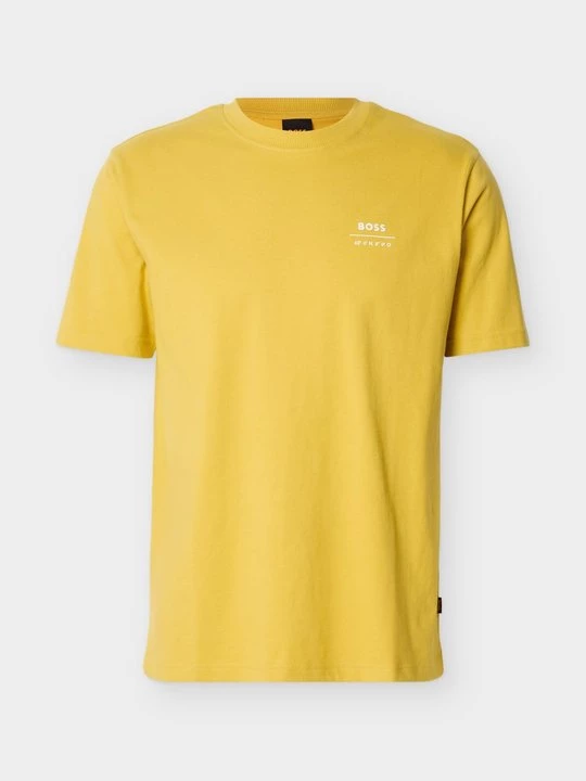 Foto van product T-shirt print Boss geel