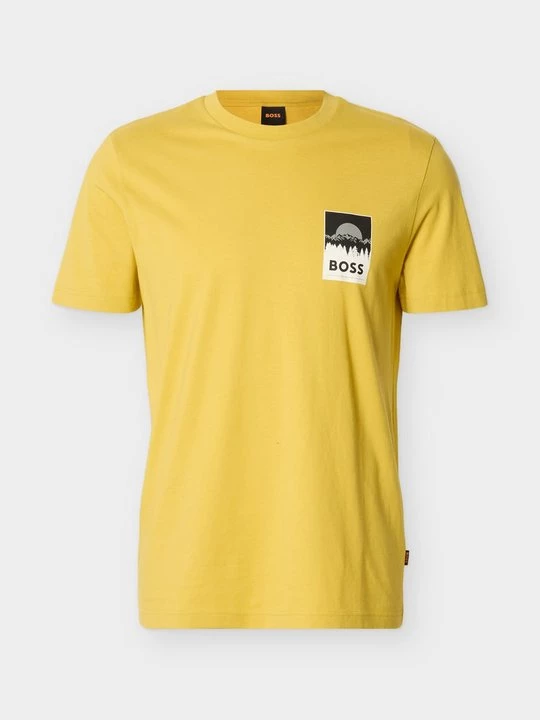 Foto van product T-shirt print Boss geel