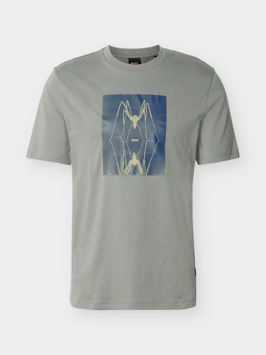 Foto van product T-shirt print Boss grijs