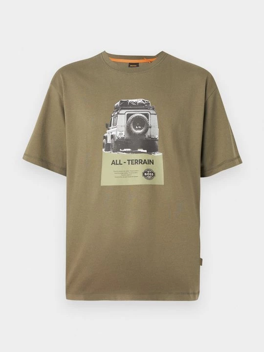 Foto van product T-shirt print Boss groen