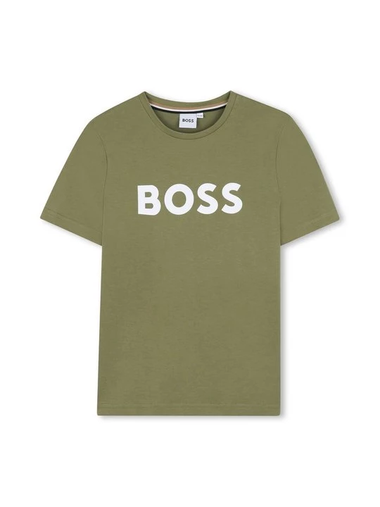 Foto van product T-shirt print Boss groen