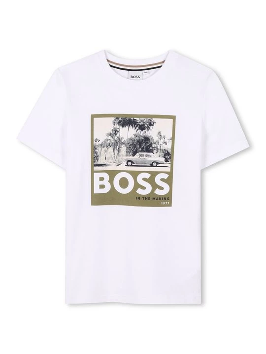 Foto van product T-shirt print Boss groen