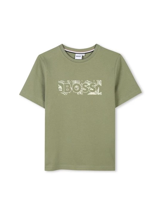 Foto van product T-shirt print Boss groen