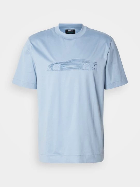 Foto van product T-shirt print Boss lichtblauw