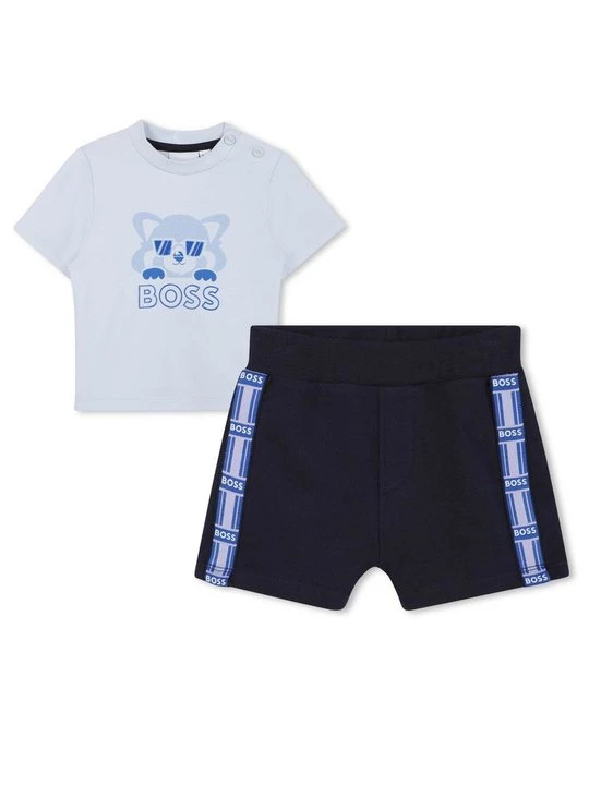 Foto van product T-shirt print Boss lichtblauw