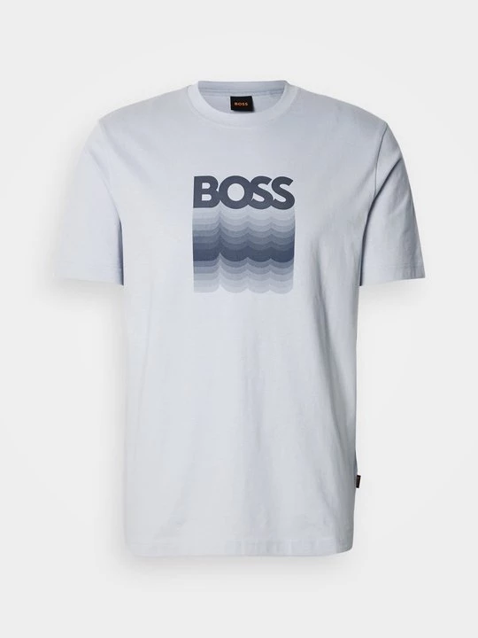 Foto van product T-shirt print Boss lichtgrijs