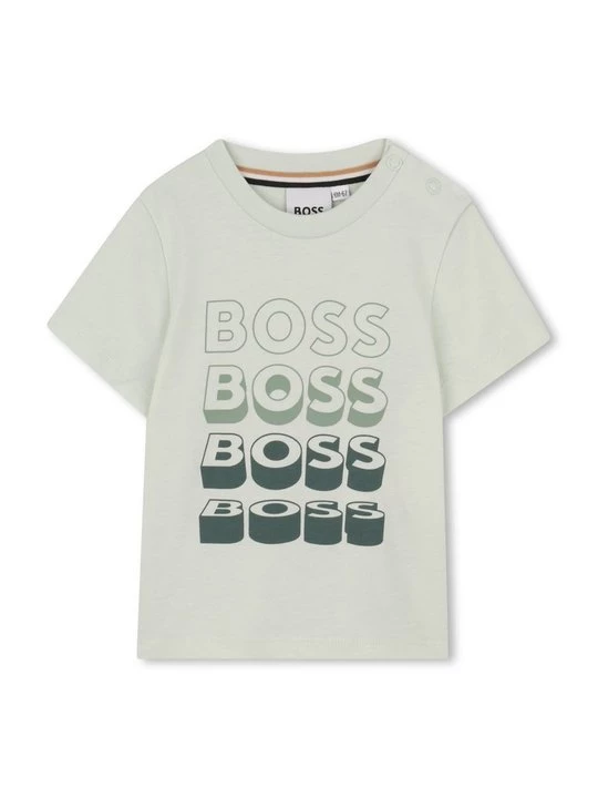 Foto van product T-shirt print Boss lichtgroen
