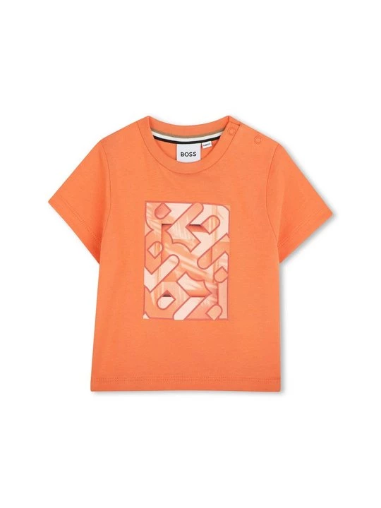 Foto van product T-shirt print Boss oranje