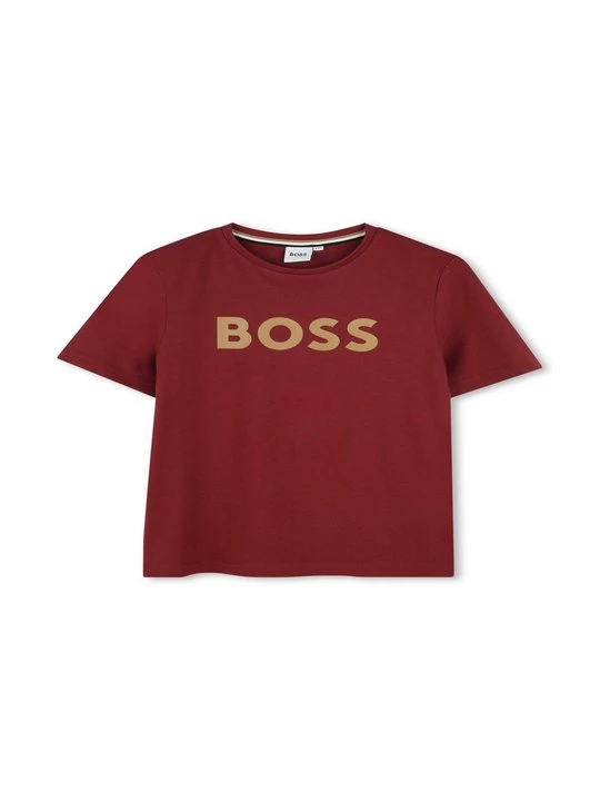 Foto van product T-shirt print Boss rood