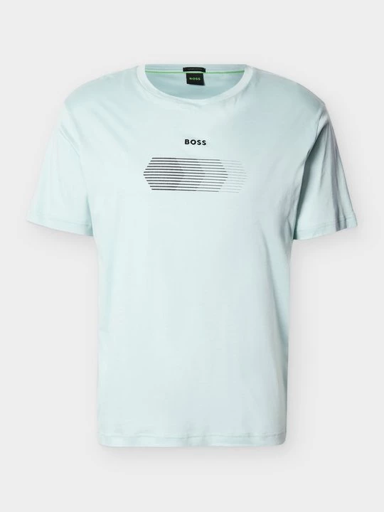 Foto van product T-shirt print Boss turquoise