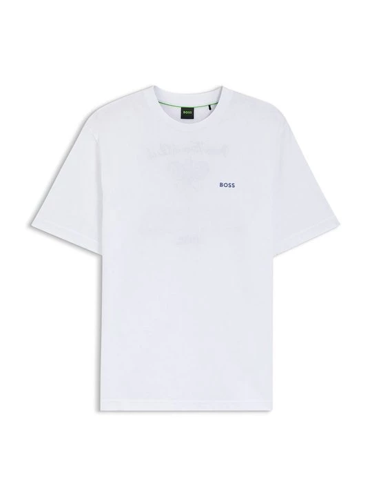 Foto van product T-shirt print Boss wit