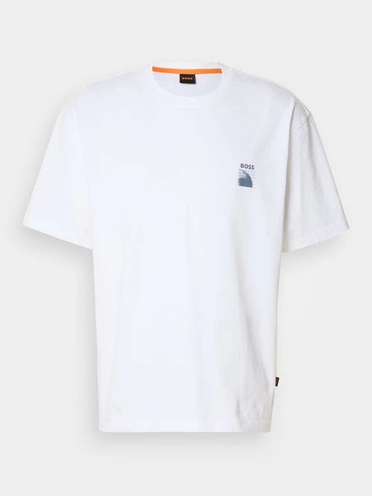 Foto van product T-shirt print Boss wit