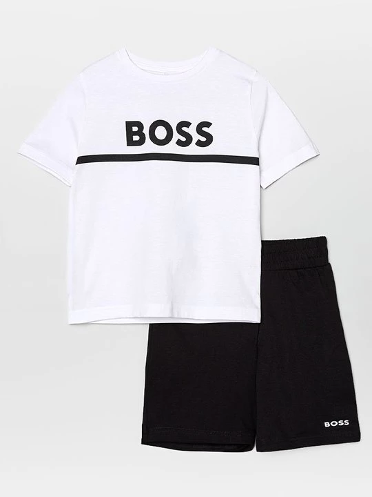 Foto van product T-shirt print Boss wit