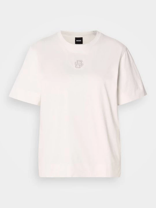 Foto van product T-shirt print Boss wit