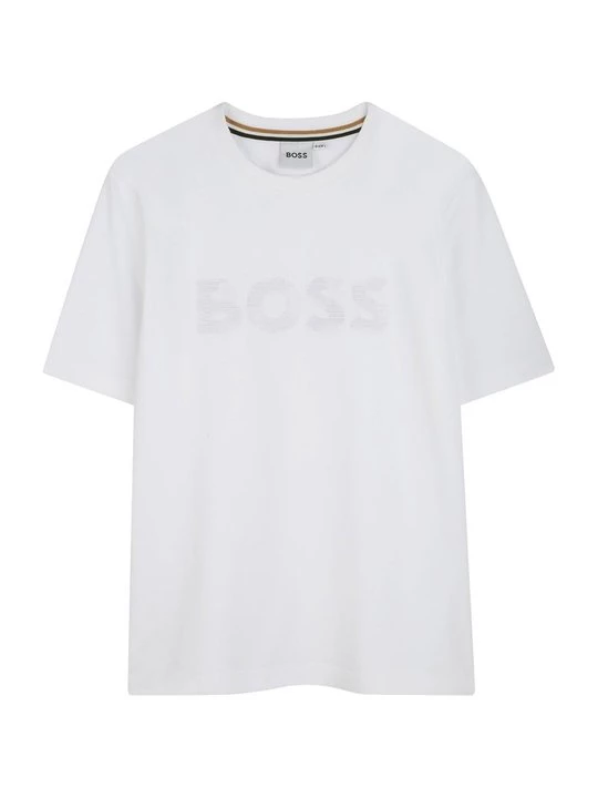 Foto van product T-shirt print Boss wit