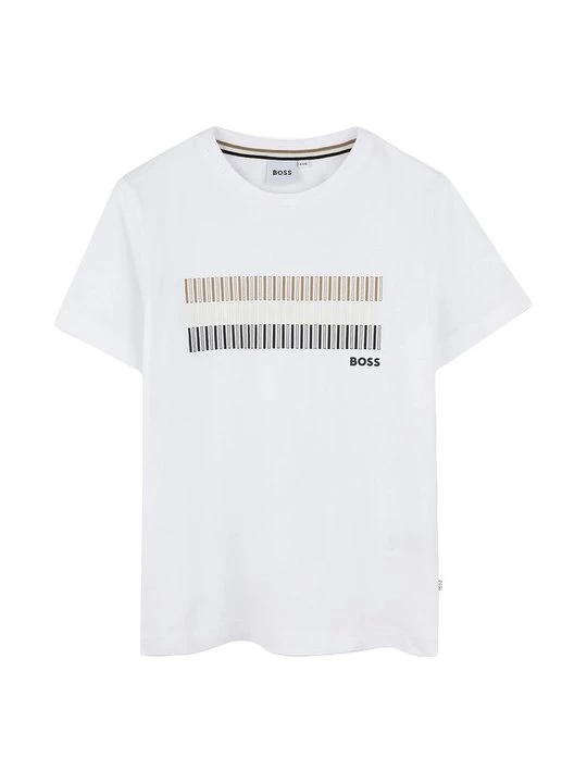 Foto van product T-shirt print Boss wit