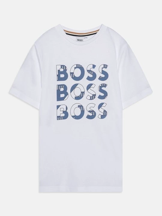 Foto van product T-shirt print Boss wit