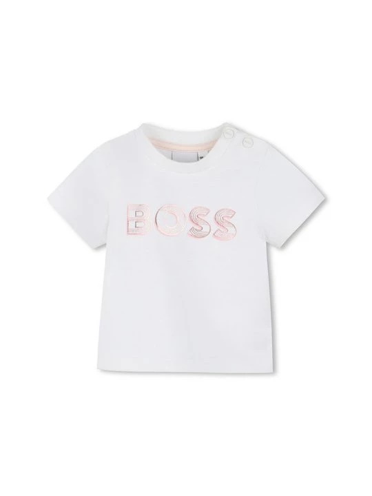 Foto van product T-shirt print Boss wit