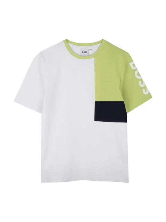 Foto van product T-shirt print Boss wit