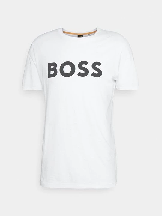 Foto van product T-shirt print Boss wit