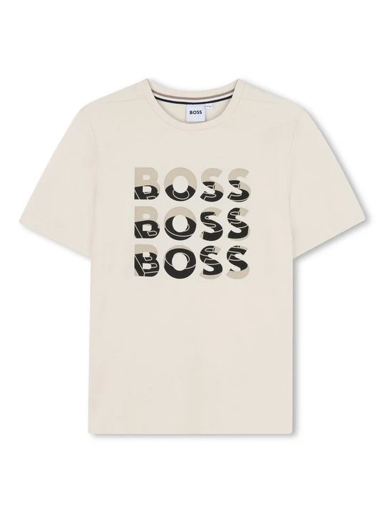 Foto van product T-shirt print Boss zandkleur