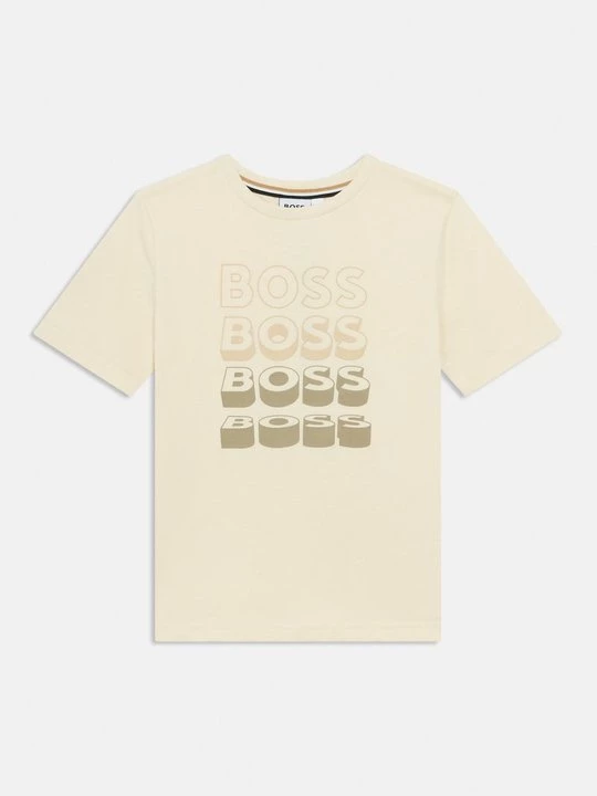 Foto van product T-shirt print Boss zandkleur