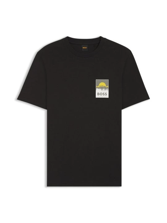 Foto van product T-shirt print Boss zwart